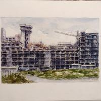 acquarello e china su cartoncino di Favoccia