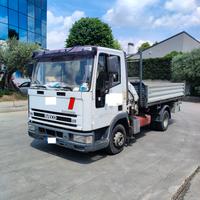 Eurocargo 75E14 Ribaltabile trilaterale con gru