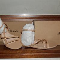 Cole Hann sandalo pelle beige alla caviglia nuovo