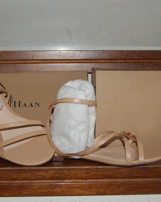 Cole Hann sandalo pelle beige alla caviglia nuovo