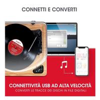 Giradischi Vinili Bluetooth Air Lp Wood Software d