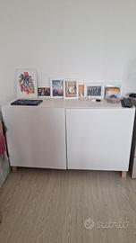 Mobile BESTÅ due ante bianco lucido