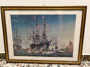 Quadro puzzle barca galeone