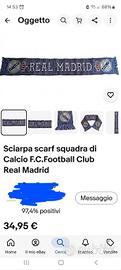 Sciarpa calcio REAL MADRID  rara in trovabkle