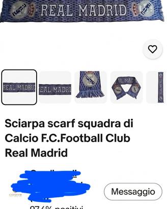 Sciarpa calcio REAL MADRID  rara in trovabkle