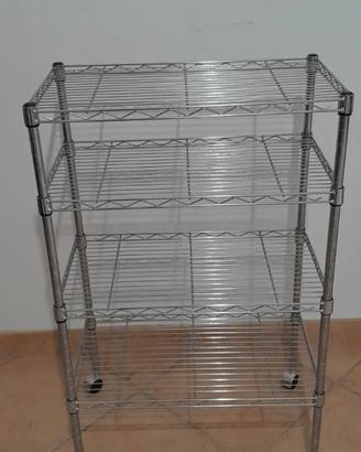 Carrello/ libreria bassa in metallo