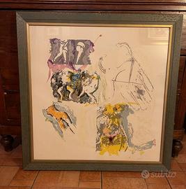 Mario Schifano quadro litografia “Sensuale”