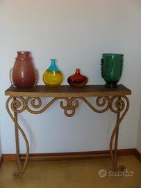 Consolle in corda e legno