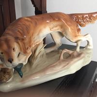 Royal Dux Porcellana Cane con Preda