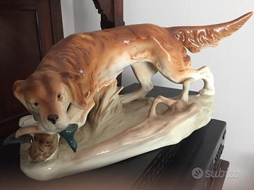 Royal Dux Porcellana Cane con Preda