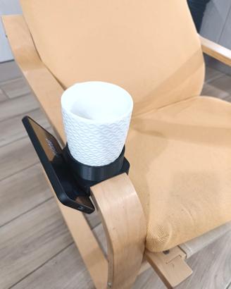 Porta tazza e smartphone per poltrona ikea POANG