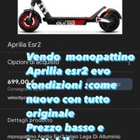 Monopattino elettrico aprilia esr2 evo