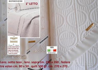 Borbonese completo lenzuolo + coperta