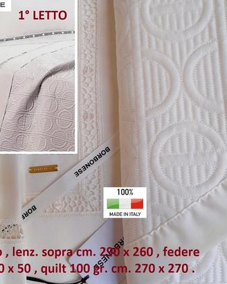 Borbonese completo lenzuolo + coperta , 1° Letto