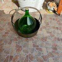 cestino in rame con damigiana