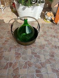 cestino in rame con damigiana