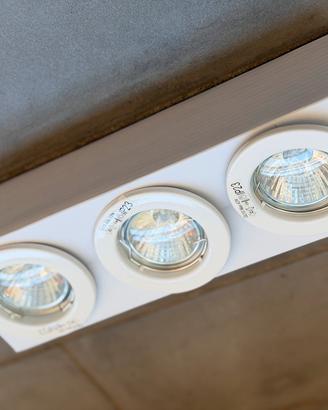 3 Faretti da Incasso Triplo INTEC LIGHT Matrix nuo