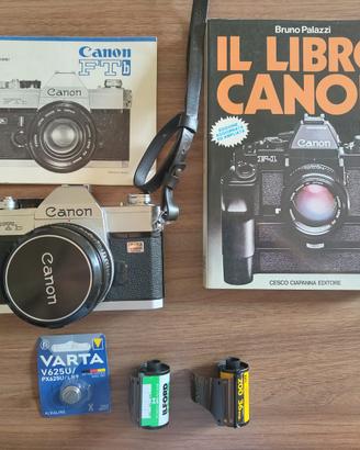Fotocamera Canon FTB QL + obiettivo FD 50mm F1.8