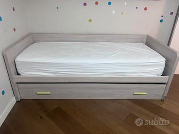 Letto singolo con secondo estraibile