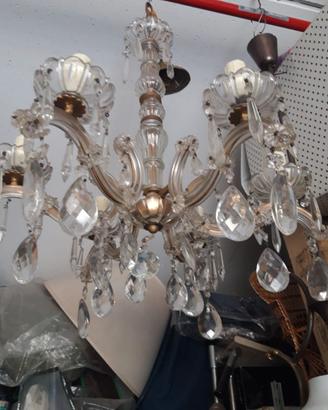 Lampadario a gocce vintage Maria Teresa