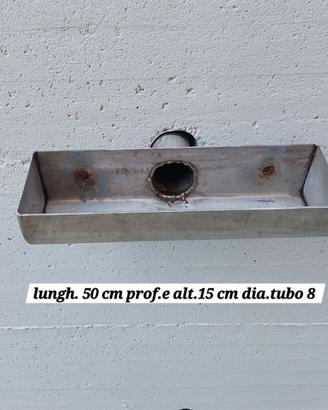 Vaschetta inox portafiori a muro
