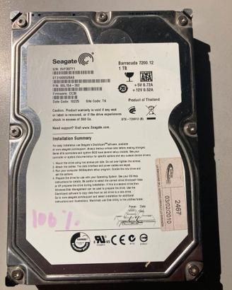 Hard disk Seagate Barracuda 1Tb per Pc fisso