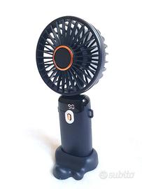 Mini ventilatore portatile 19cm Display USB-C Blu