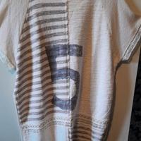 Maglia da donna, con ricamo su collo e maniche, co