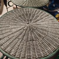 Poltrona  e tavolini/comodini in Vimini