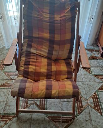 sedia sdraio struttura legno 