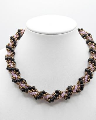 Collana Choker Nera tubolare stile vintage gotico