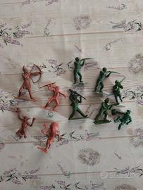 Miniature nativi americani e militari vintage 