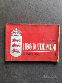 libro vintage i began to speak english inglese