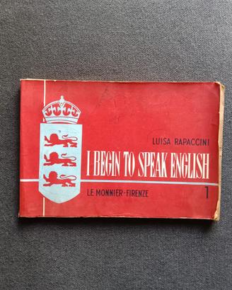 libro vintage i began to speak english inglese