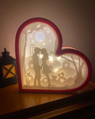 Lampada 3 d San Valentino