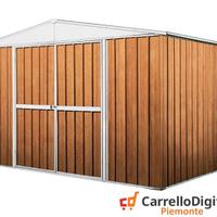 Casetta per esterno in lamiera 360x175 fin legno