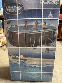 NUOVA- Piscina Bestway power Steel 3x2 con Filtro