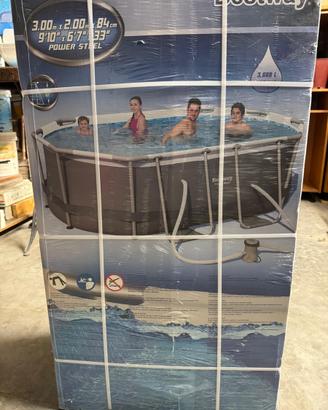 NUOVA- Piscina Bestway power Steel 3x2 con Filtro