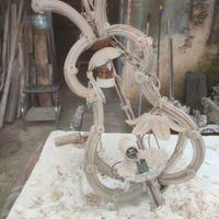 lampadario anni 50 60 floriale 