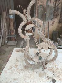 lampadario anni 50 60 floriale 