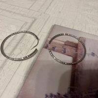 Orecchini a cerchio grandi brillantinati