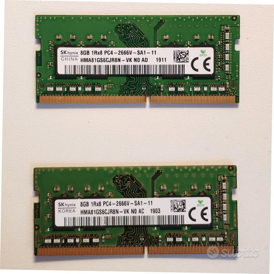 2x8GB Ram Hynix DDR4 PC4-2666V Sodimm (tot.16GB) - Informatica In
