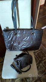 Set 2 Borse Grigio Antracite - shopper e bauletto