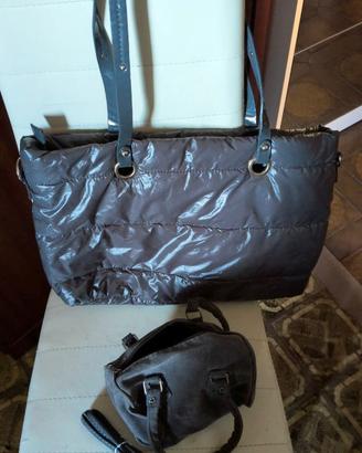 Set 2 Borse Grigio Antracite - shopper e bauletto
