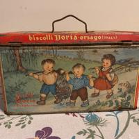 Scatola in metallo Doria Biscotti Orsago anni '50