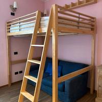 Divano letto due posti blu