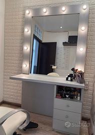 Postazione make up professionale trucco
