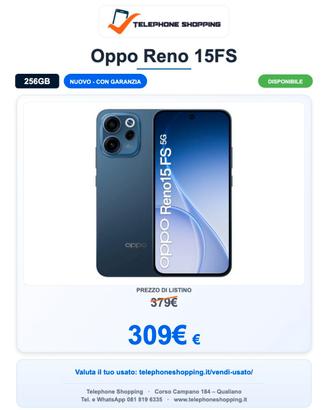 Oppo Reno 15FS 8/256GB Nuovo