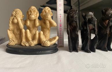 Scimmiette in legno(non sento,non vedo,non parlo)