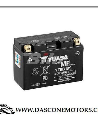 Batteria Tmax 2001 2007 YUASA BATTERIA yt9b-bs COM